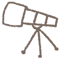 望遠鏡のイラスト